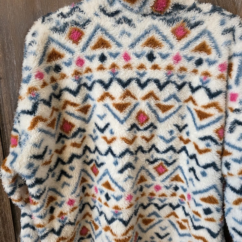 Eddie Bauer Sweatshirt Women's Size XXL Pullover Fleece 1/4 Zip Aztec Tribal - Picture 7 of 7